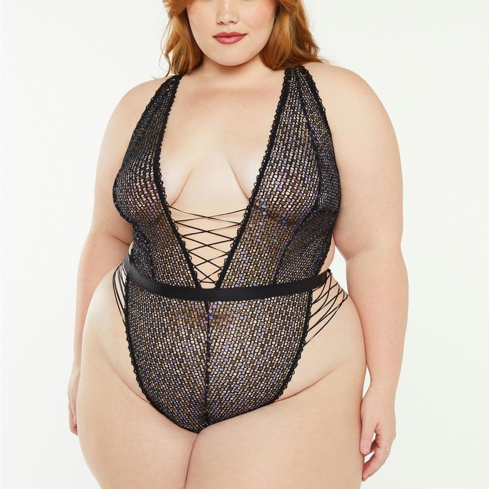 Savage X Fenty Disco Lace Up Teddy